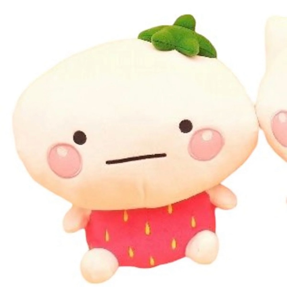 🍓KAWAII From Japan SHIRO MORU Rice Ball Impersonating Strawberry Big Plushie 🍓